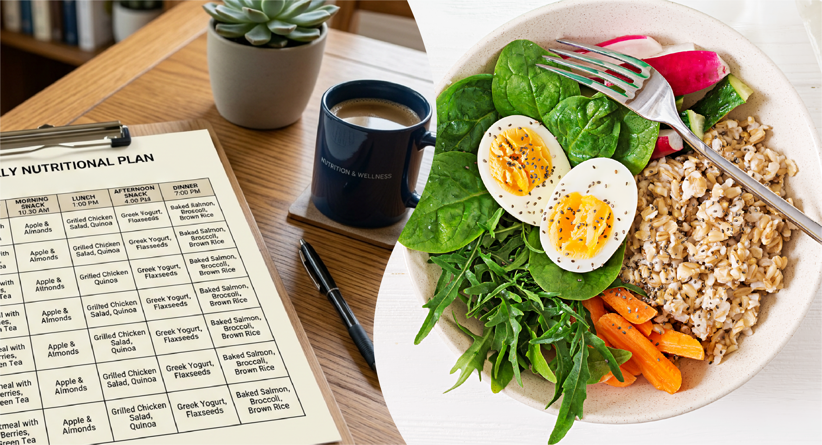 Healthy meal planning and balanced food for bariatric surgery nutrition support before and after surgery.